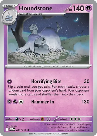 Houndstone 066/132 - Mega Evolution Base