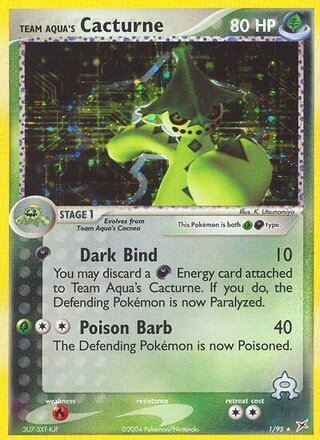 Team Aqua's Cacturne 1/95 - Team Magma vs Team Aqua