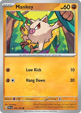 Mankey 106/193 - Paldea Evolved