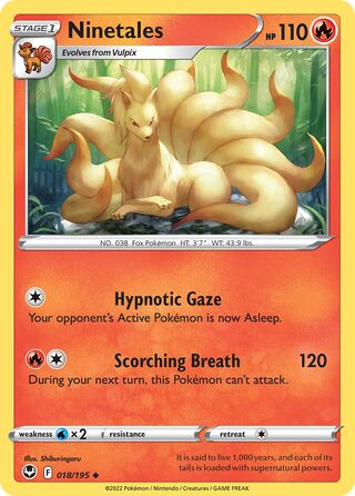 Ninetales 018/195 - Silver Tempest
