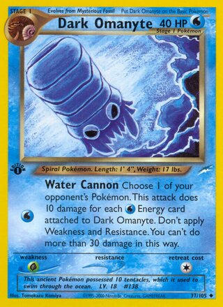 Dark Omanyte 37/105 - Neo Destiny
