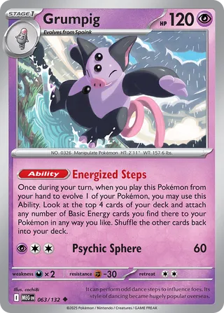 Grumpig 063/132 - Mega Evolution Base