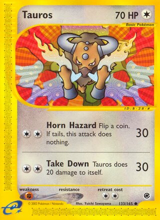 Tauros 133/165 - Expedition Base Set