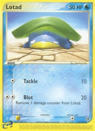 Lotad 67/100 - Sandstorm - HP - front