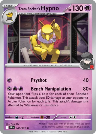 Team Rocket's Hypno 080/182 - Destined Rivals