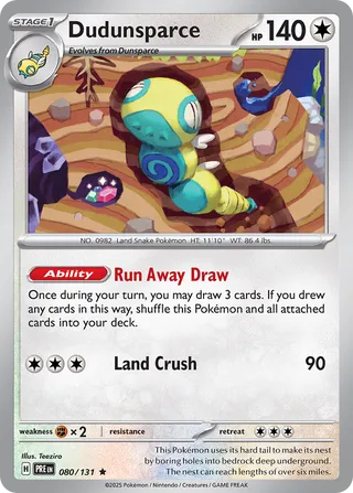 Dudunsparce 080/131 - Prismatic Evolutions