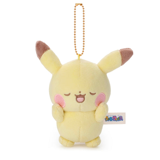 PokéPeace Funny Face Ball Chain Plushie – Pikachu