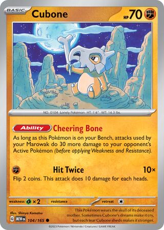 Cubone 104/165 - Scarlet & Violet 151