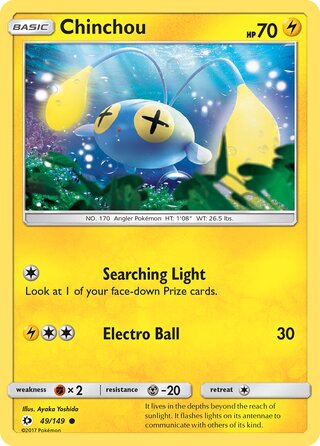 Chinchou 49/149 - Sun & Moon Base