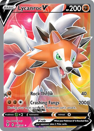 Lycanroc V 187/203 - Evolving Skies