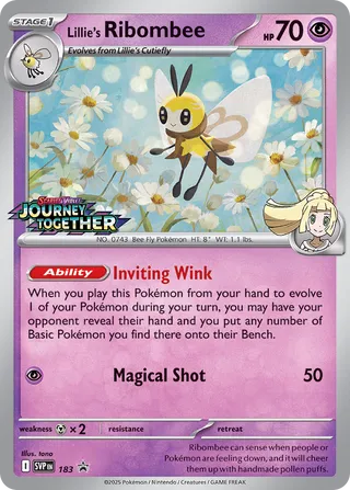 Lillie's Ribombee 183 - Scarlet & Violet Promos
