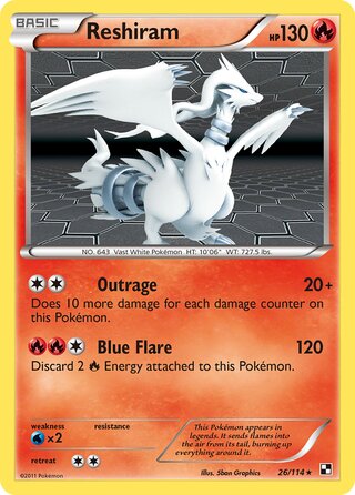 Reshiram 26/114 - Bllack & White Base