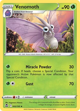 Venomoth 002/195 - Silver Tempest
