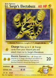 Lt. Surge's Electabuzz 27/132 - Gym Heroes