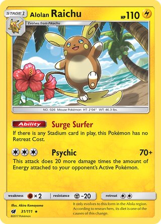 Alolan Raichu 31/111 - Crimson Invasion