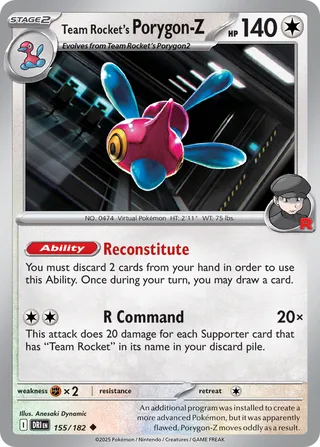 Team Rocket's Porygon-Z 155/182 - Destined Rivals