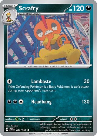 Scrafty 061/091 - Paldean Fates