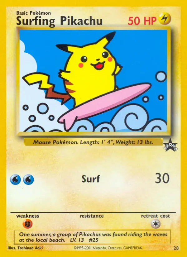 Surfing Pikachu 28 - WOTC Promo