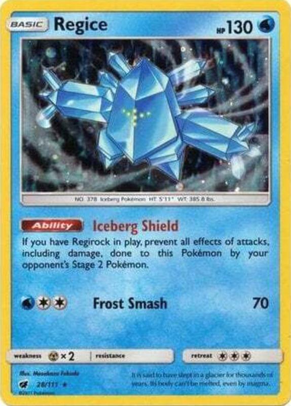 Regice Cosmos Holo 28 - Sun & Moon Black Star Promo
