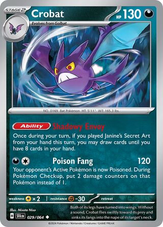 Crobat 029/064 - Shrouded Fable