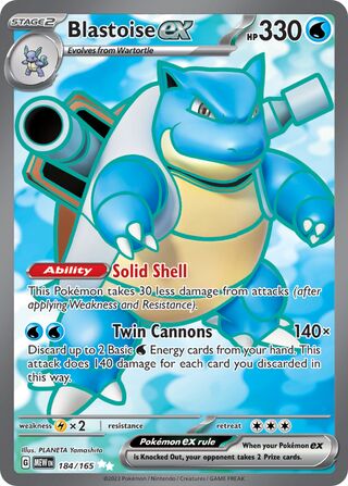 Blastoise ex 184/165 - Scarlet & Violet 334
