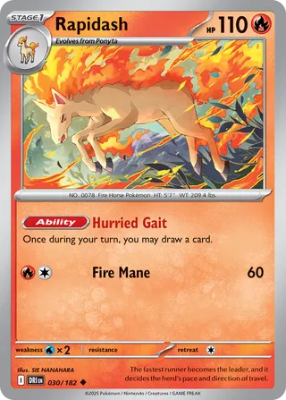 Rapidash 030/182 - Destined Rivals