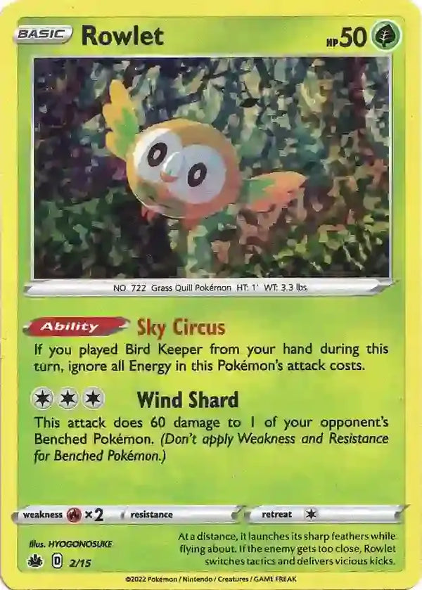 Rowlet 2 - Mcdonald's Promos 2022