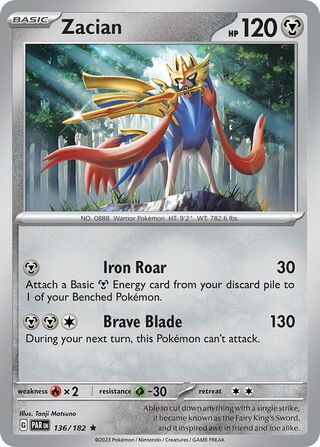 Zacian 136/182 - Paradox Rift