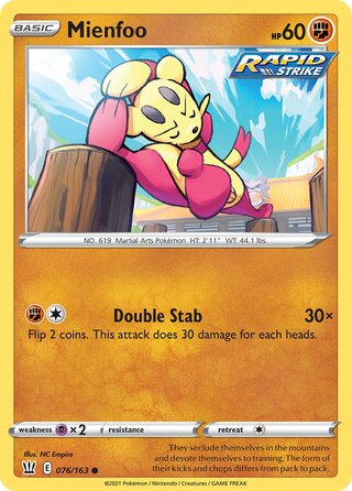 Mienfoo 076/163 - Battle Styles
