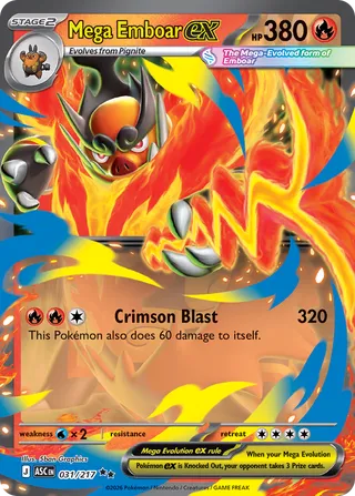 Mega Emboar ex 031/217 - Ascended Heroes