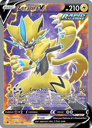 Zeraora V 165/198 - Chilling Reign