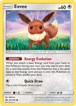 Eevee 101/149 - Sun & Moon Base