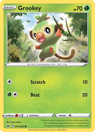 Grookey 011/202 - Sword & Shield Base