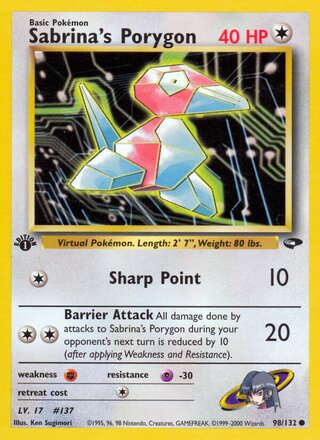 Sabrina's Porygon 98/132 - Gym Challenge