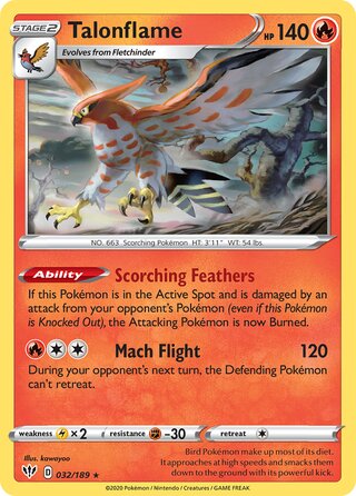Talonflame 032/189 - Darkness Ablaze
