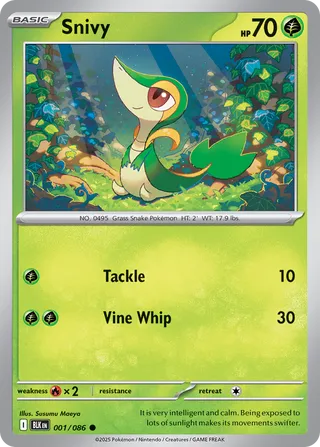 Snivy 001/086 - Black Bolt
