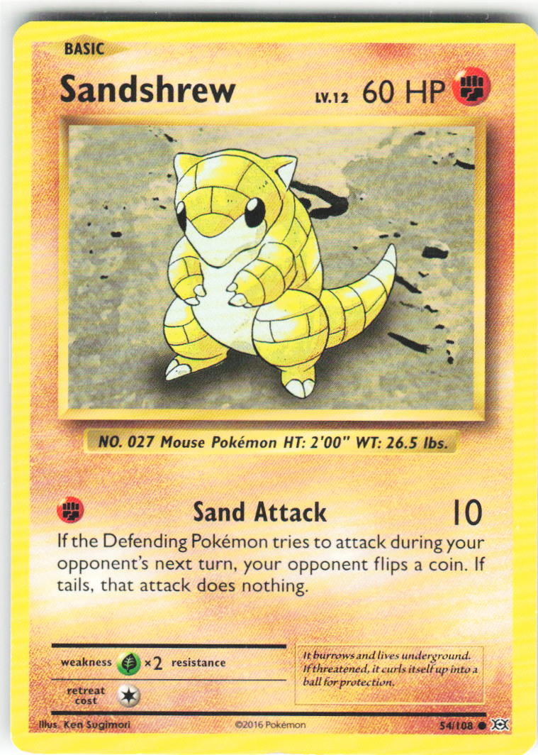 Sandshrew 54/108 - Evolutions