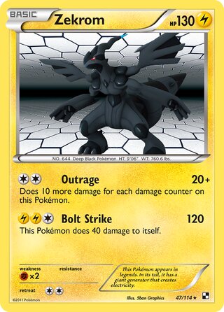 Zekrom 47/114 - Bllack & White Base