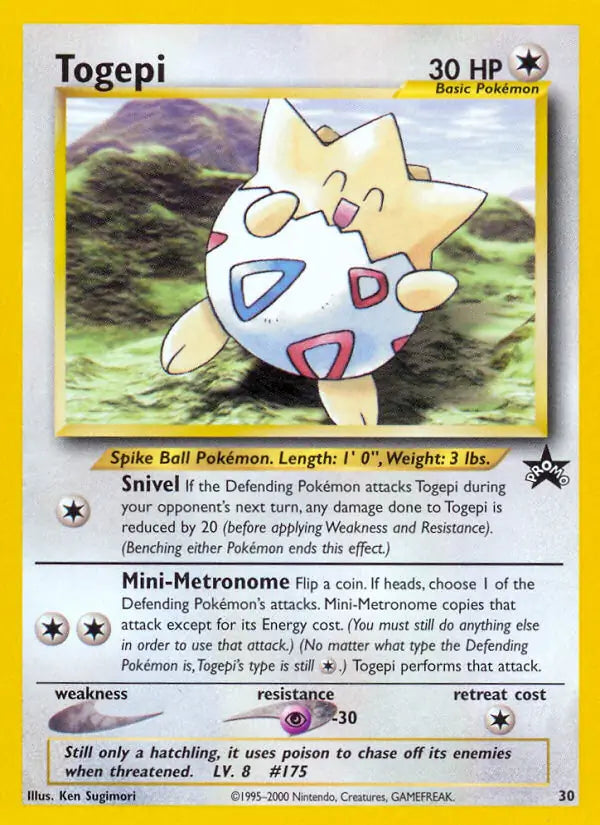 Togepi 30 - WOTC Promo