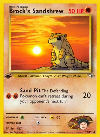 Brock's Sandshrew 72/132 - Gym Heroes