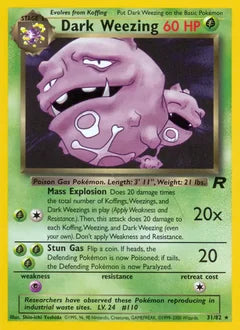 Dark Weezing 31/82 - Team Rocket
