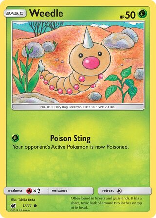Weedle 1/111 - Crimson Invasion