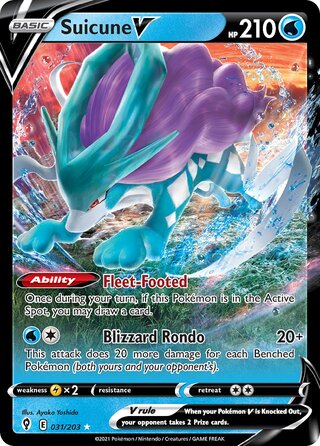 Suicune V 031/203 - Evolving Skies