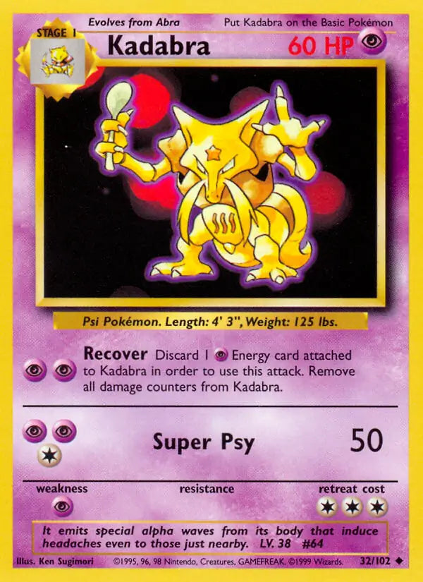 Kadabra 32/102 - Base Set