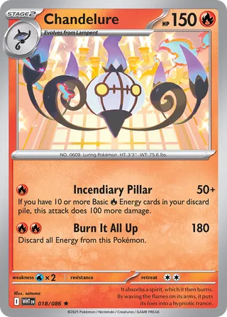 Chandelure White Flare 018/086