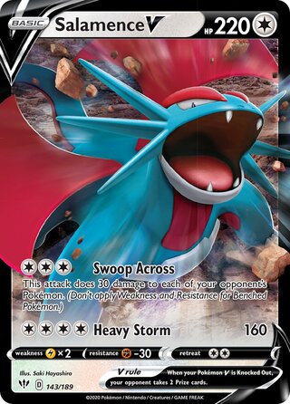Salamence V 143/189 - Darkness Ablaze