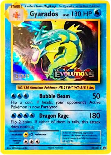 Gyarados Prerelease Staff 34 - XY Black Star Promos