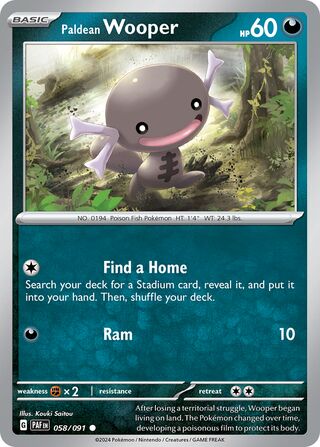 Paldean Wooper 058/091 - Paldean Fates