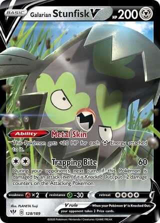 Galarian Stunfisk V 128/189 - Darkness Ablaze