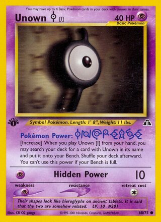 Unown [I] 68/75 - Neo Discovery